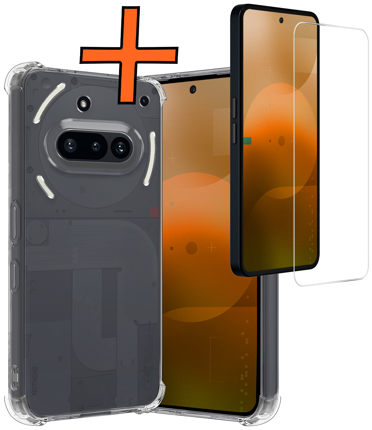 Nomfy Nomfy Nothing Phone (3a) Hoesje Shockproof Met Screenprotector