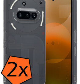 Nomfy Nomfy Nothing Phone (3a) Hoesje Siliconen - Transparant - 2 PACK