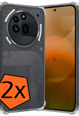 Nomfy Nomfy Nothing Phone (3a) Pro Hoesje Shockproof - Transparant - 2 PACK