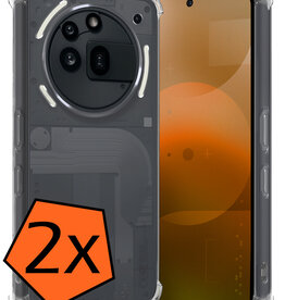 Nomfy Nomfy Nothing Phone (3a) Pro Hoesje Shockproof - Transparant - 2 PACK