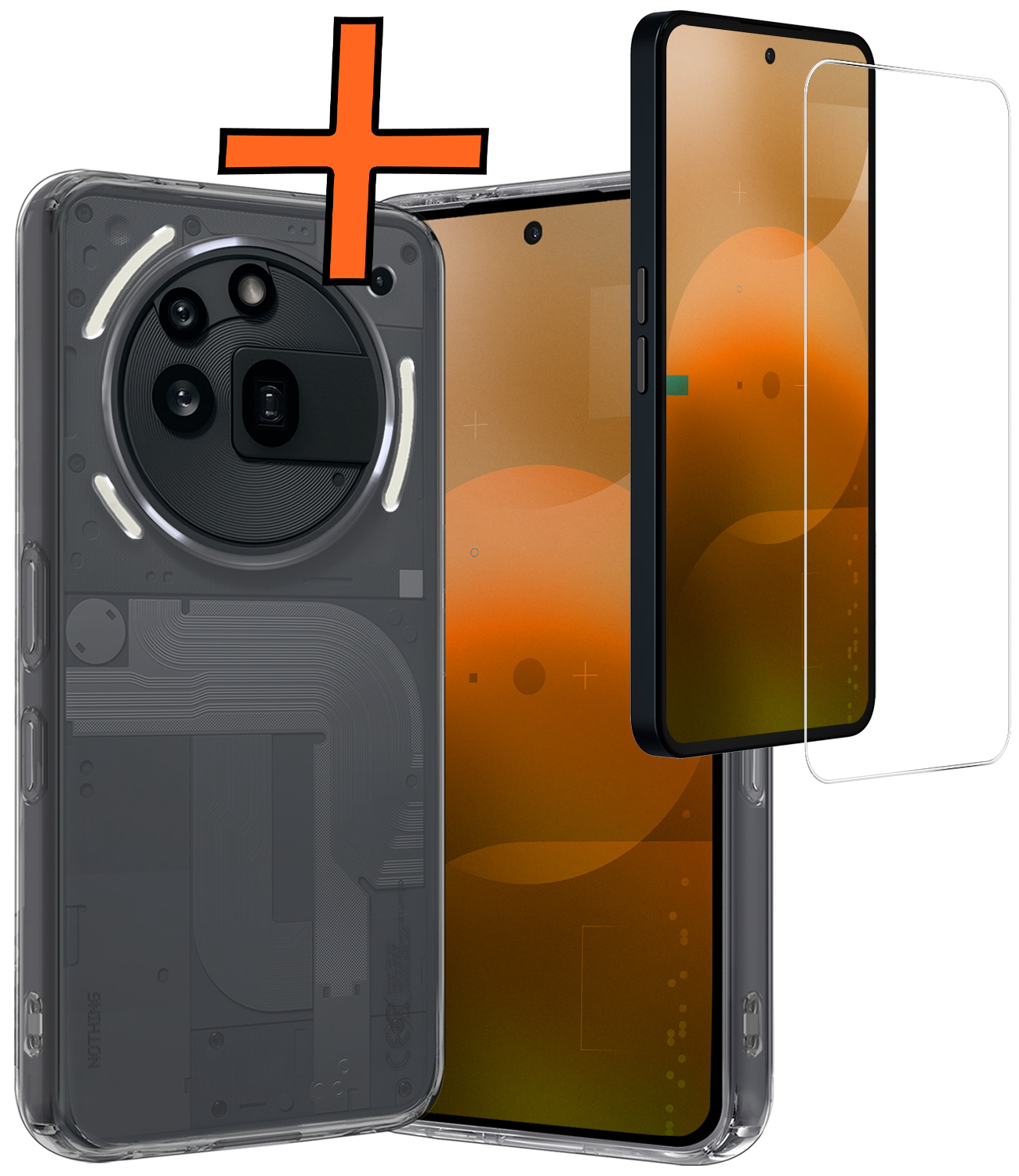 Nomfy Nomfy Nothing Phone (3a) Pro Hoesje Shockproof Met Screenprotector