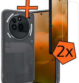 Nomfy Nomfy Nothing Phone (3a) Pro Hoesje Shockproof Met 2x Screenprotector