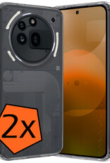 Nomfy Nomfy Nothing Phone (3a) Pro Hoesje Siliconen - Transparant - 2 PACK