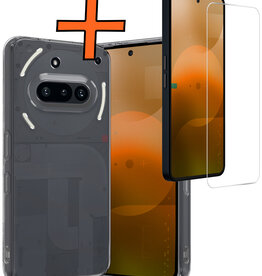 Nomfy Nomfy Nothing Phone (3a) Pro Hoesje Siliconen Met Screenprotector - Transparant