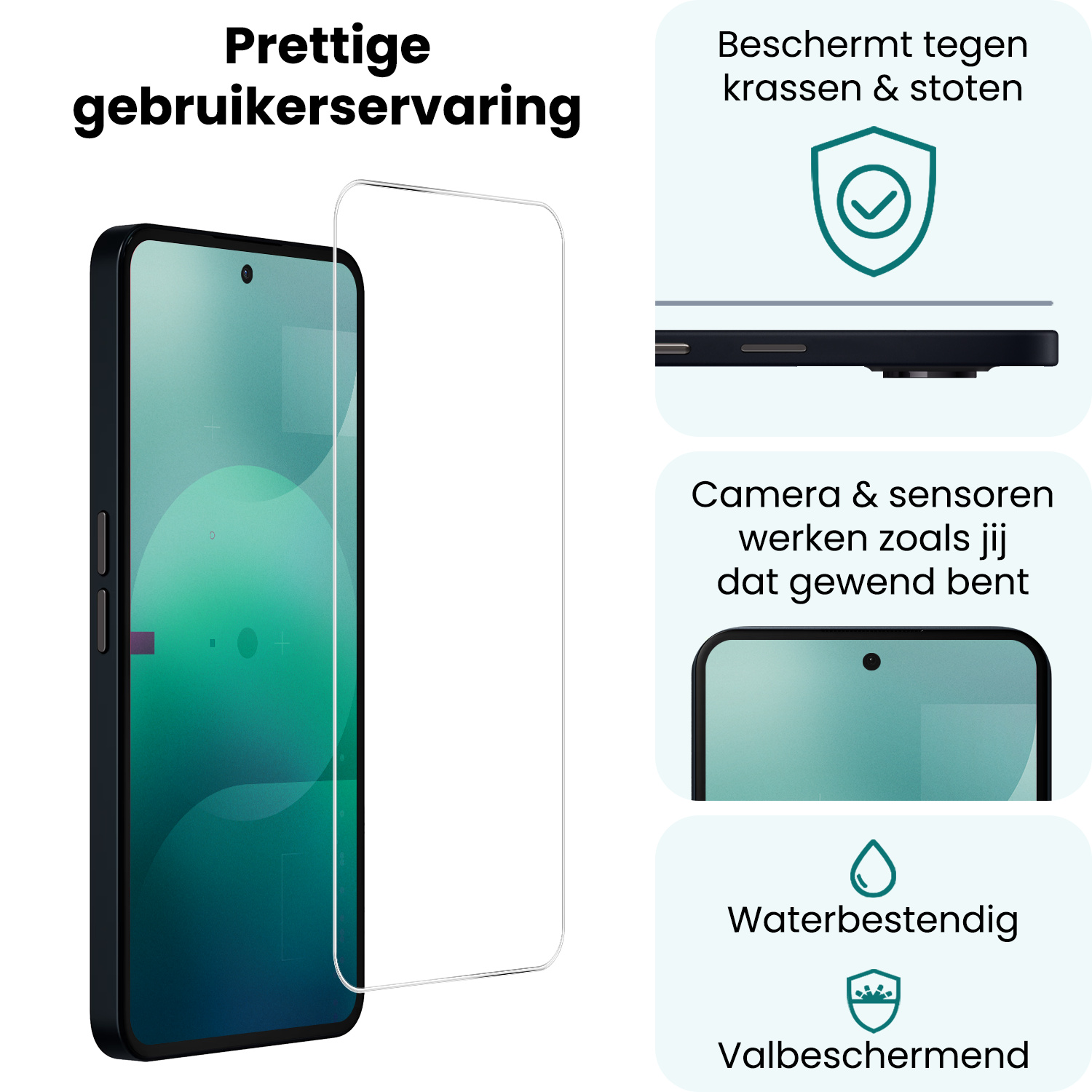 Forterra Forterra Nothing Phone (3a) Screenprotector Glas - 3 PACK