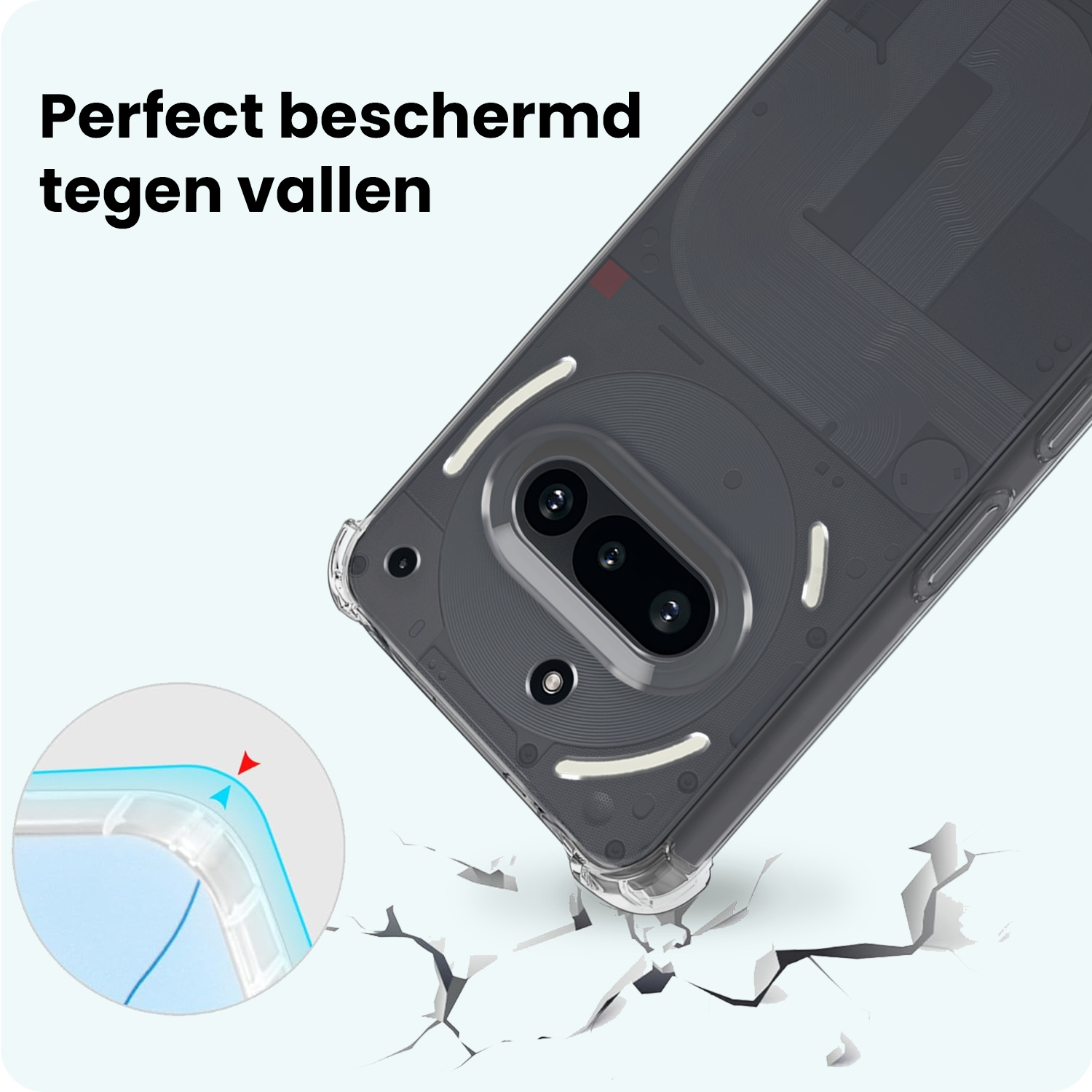 Forterra Forterra Nothing Phone (3a) Hoesje Shockproof - Transparant