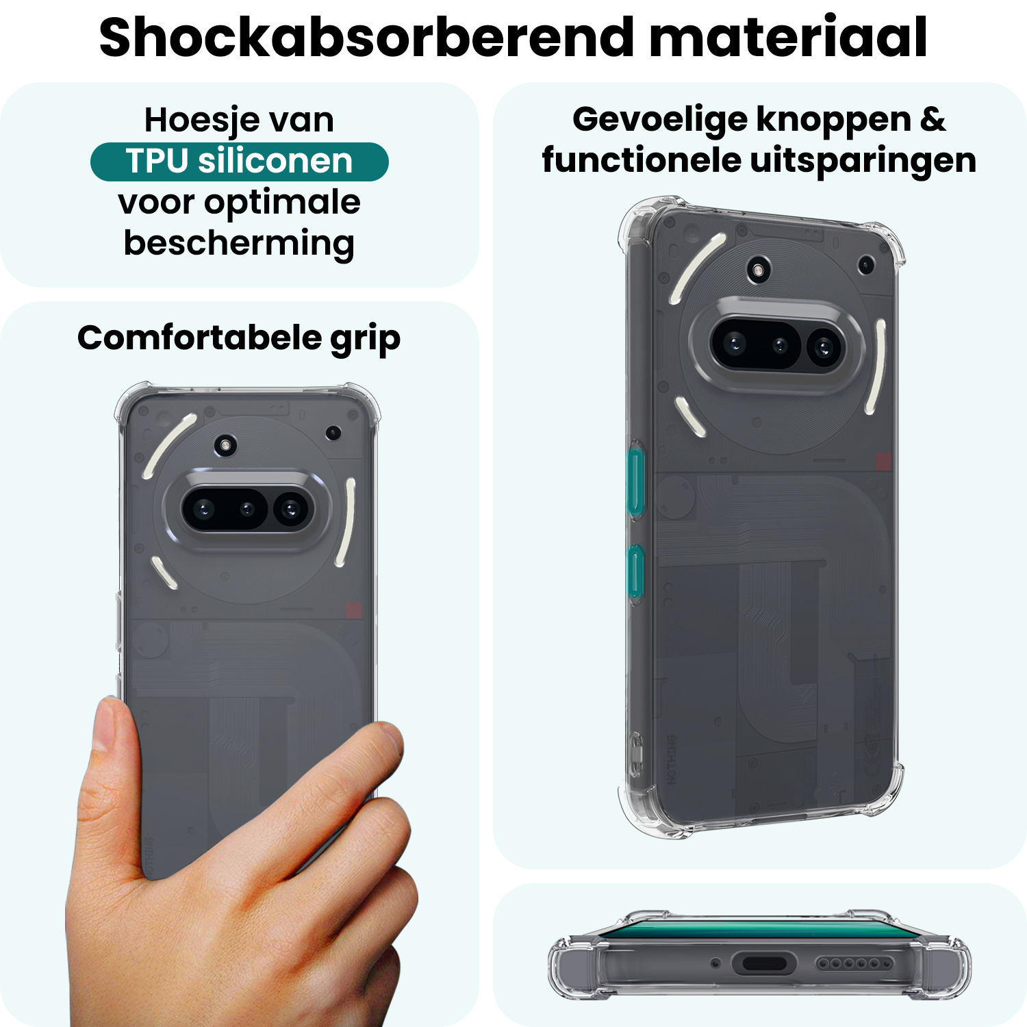 Forterra Forterra Nothing Phone (3a) Hoesje Shockproof Met Screenprotector
