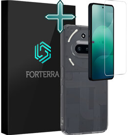 Forterra Forterra Nothing Phone (3a) Hoesje Siliconen Met Screenprotector - Transparant