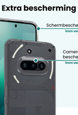 Forterra Forterra Nothing Phone (3a) Hoesje Siliconen Met 2x Screenprotector - Transparant