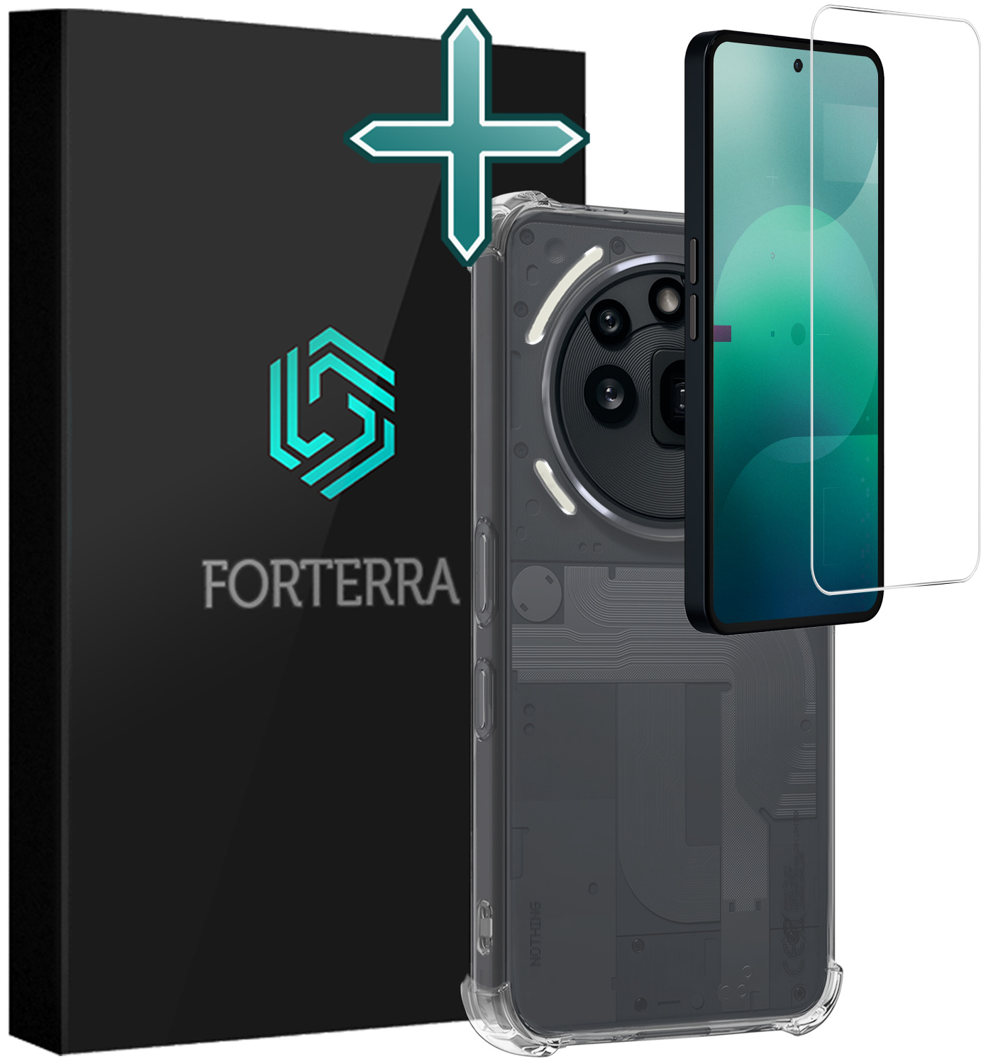 Forterra Forterra Nothing Phone (3a) Pro Hoesje Shockproof Met Screenprotector
