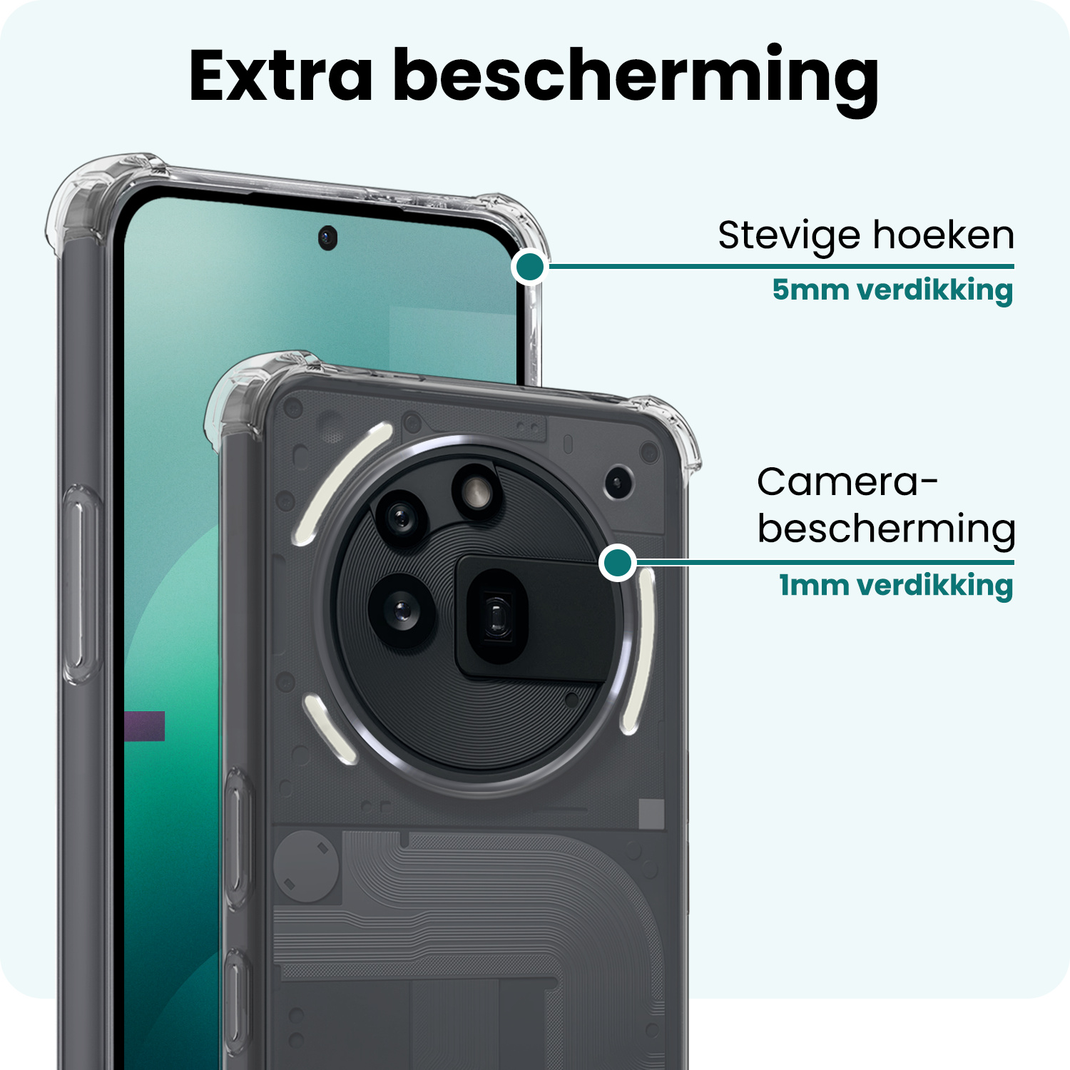 Forterra Forterra Nothing Phone (3a) Pro Hoesje Shockproof Met Screenprotector