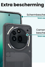 Forterra Forterra Nothing Phone (3a) Pro Hoesje Siliconen - Transparant - 2 PACK