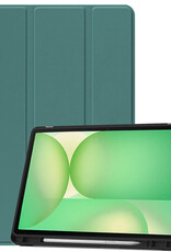 BASEY. BASEY. Samsung Galaxy Tab S10 FE Plus Hoesje Met Uitsparing S Pen - Donkergroen