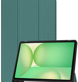 BASEY. BASEY. Samsung Galaxy Tab S10 FE Plus Hoesje Met Uitsparing S Pen - Donkergroen