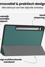 BASEY. BASEY. Samsung Galaxy Tab S10 FE Plus Hoesje Met Uitsparing S Pen - Donkergroen