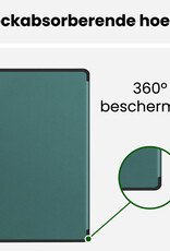 BASEY. BASEY. Samsung Galaxy Tab S10 FE Plus Hoesje Met Uitsparing S Pen - Donkergroen