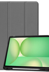 BASEY. BASEY. Samsung Galaxy Tab S10 FE Plus Hoesje Met Uitsparing S Pen - Grijs