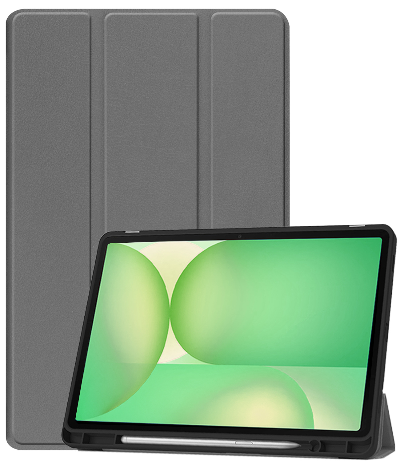 BASEY. BASEY. Samsung Galaxy Tab S10 FE Plus Hoesje Met Uitsparing S Pen - Grijs