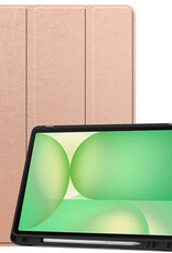 BASEY. BASEY. Samsung Galaxy Tab S10 FE Plus Hoesje Met Uitsparing S Pen - Rose Goud