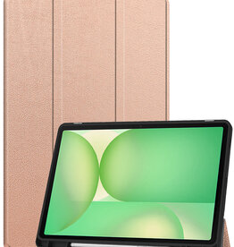 BASEY. BASEY. Samsung Galaxy Tab S10 FE Plus Hoesje Met Uitsparing S Pen - Rose Goud