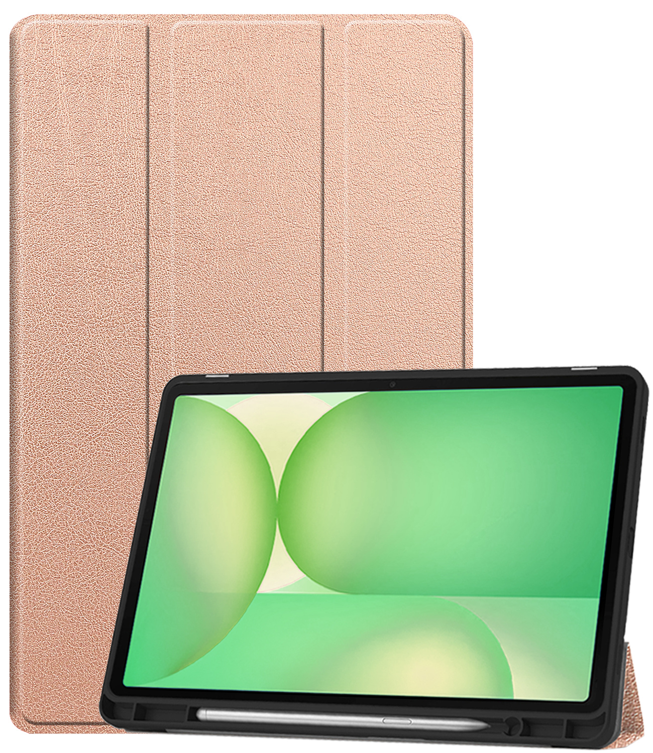 BASEY. BASEY. Samsung Galaxy Tab S10 FE Plus Hoesje Met Uitsparing S Pen - Rose Goud