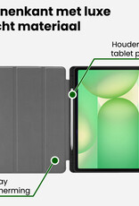 BASEY. BASEY. Samsung Galaxy Tab S10 FE Plus Hoesje Met Uitsparing S Pen - Rose Goud