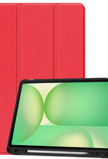 BASEY. BASEY. Samsung Galaxy Tab S10 FE Plus Hoesje Met Uitsparing S Pen - Rood