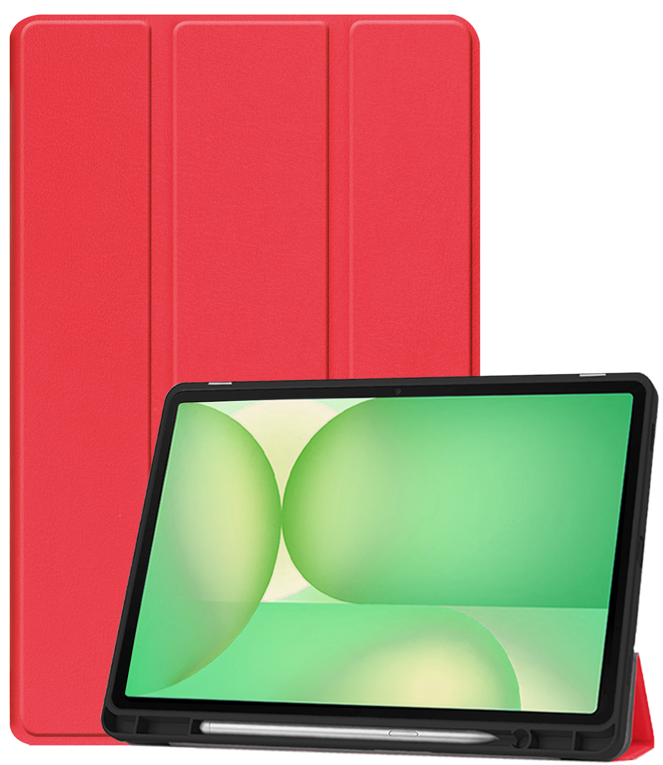 BASEY. BASEY. Samsung Galaxy Tab S10 FE Plus Hoesje Met Uitsparing S Pen - Rood