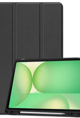 BASEY. BASEY. Samsung Galaxy Tab S10 FE Plus Hoesje Met Uitsparing S Pen - Zwart