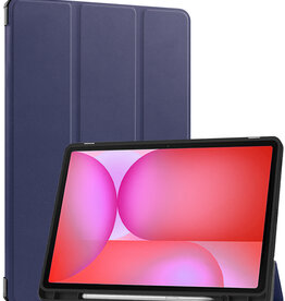 NoXx NoXx Samsung Galaxy Tab S10 FE Plus Hoesje Met Uitsparing S Pen - Donkerblauw