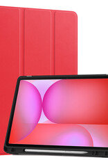 NoXx NoXx Samsung Galaxy Tab S10 FE Plus Hoesje Met Uitsparing S Pen - Rood