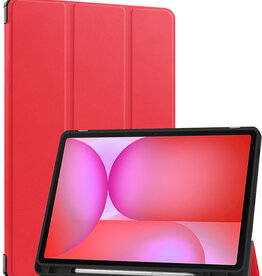 NoXx NoXx Samsung Galaxy Tab S10 FE Plus Hoesje Met Uitsparing S Pen - Rood