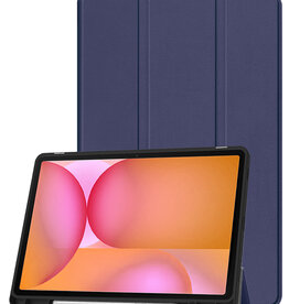 Nomfy Nomfy Samsung Galaxy Tab S10 FE Plus Hoesje Met Uitsparing S Pen - Donkerblauw