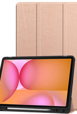 Nomfy Nomfy Samsung Galaxy Tab S10 FE Plus Hoesje Met Uitsparing S Pen - Rose Goud