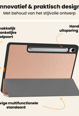 Nomfy Nomfy Samsung Galaxy Tab S10 FE Plus Hoesje Met Uitsparing S Pen Met Screenprotector - Rose Goud