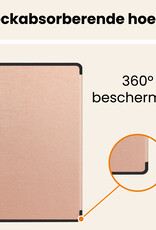 Nomfy Nomfy Samsung Galaxy Tab S10 FE Plus Hoesje Met Uitsparing S Pen Met Screenprotector - Rose Goud