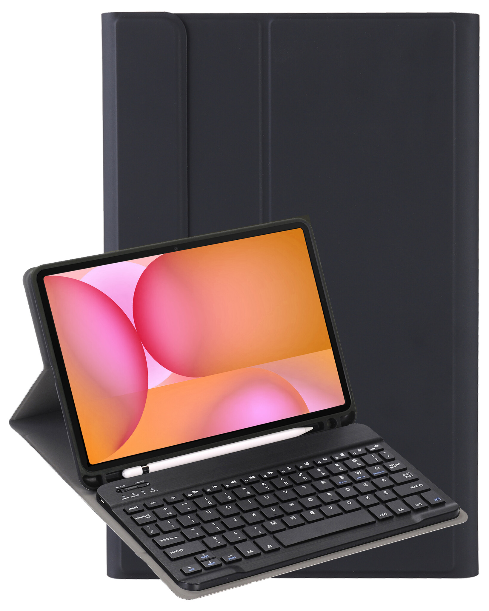 Nomfy Nomfy Samsung Galaxy Tab S10 FE Plus Toetsenbordhoes - Zwart