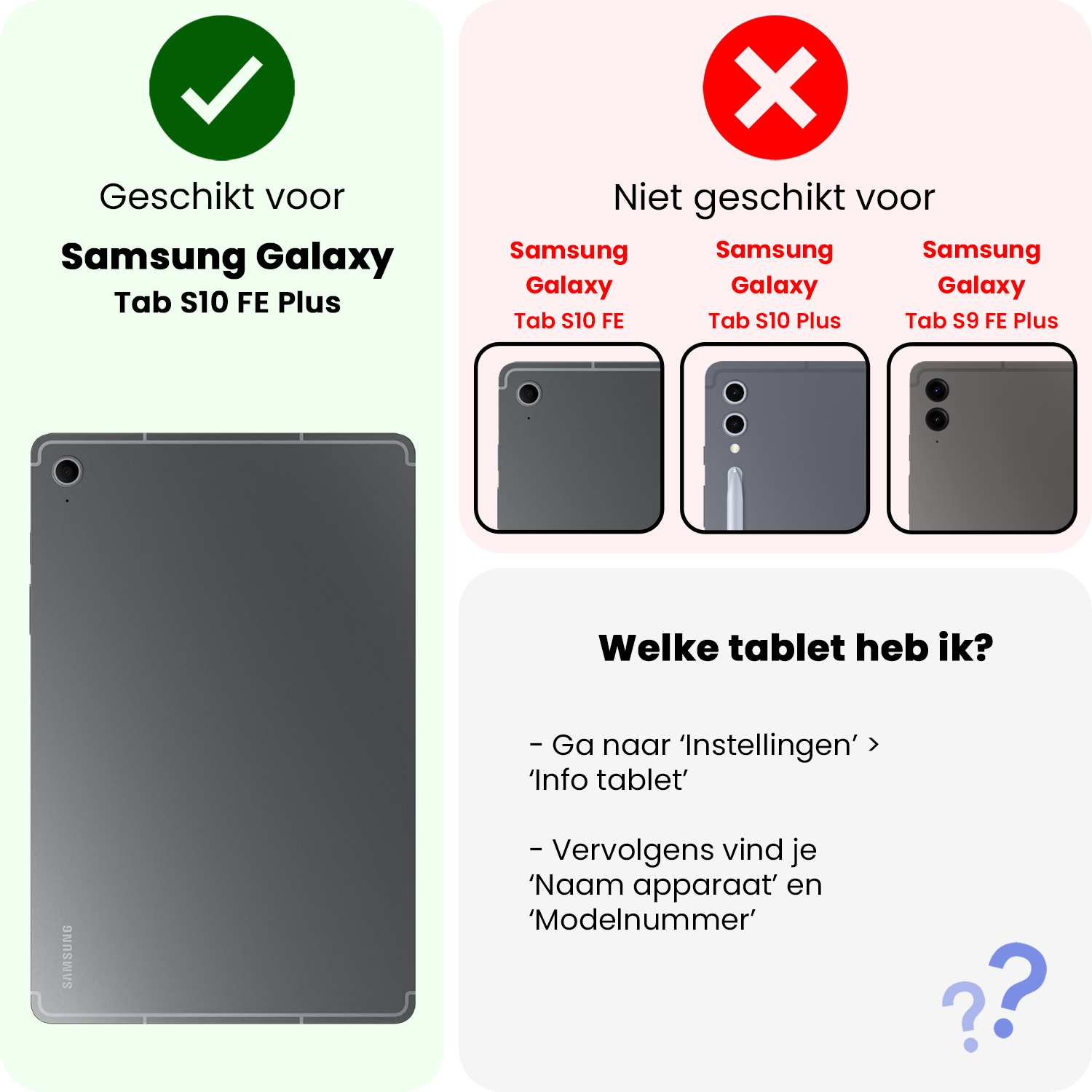 Nomfy Nomfy Samsung Galaxy Tab S10 FE Plus Toetsenbordhoes - Zwart