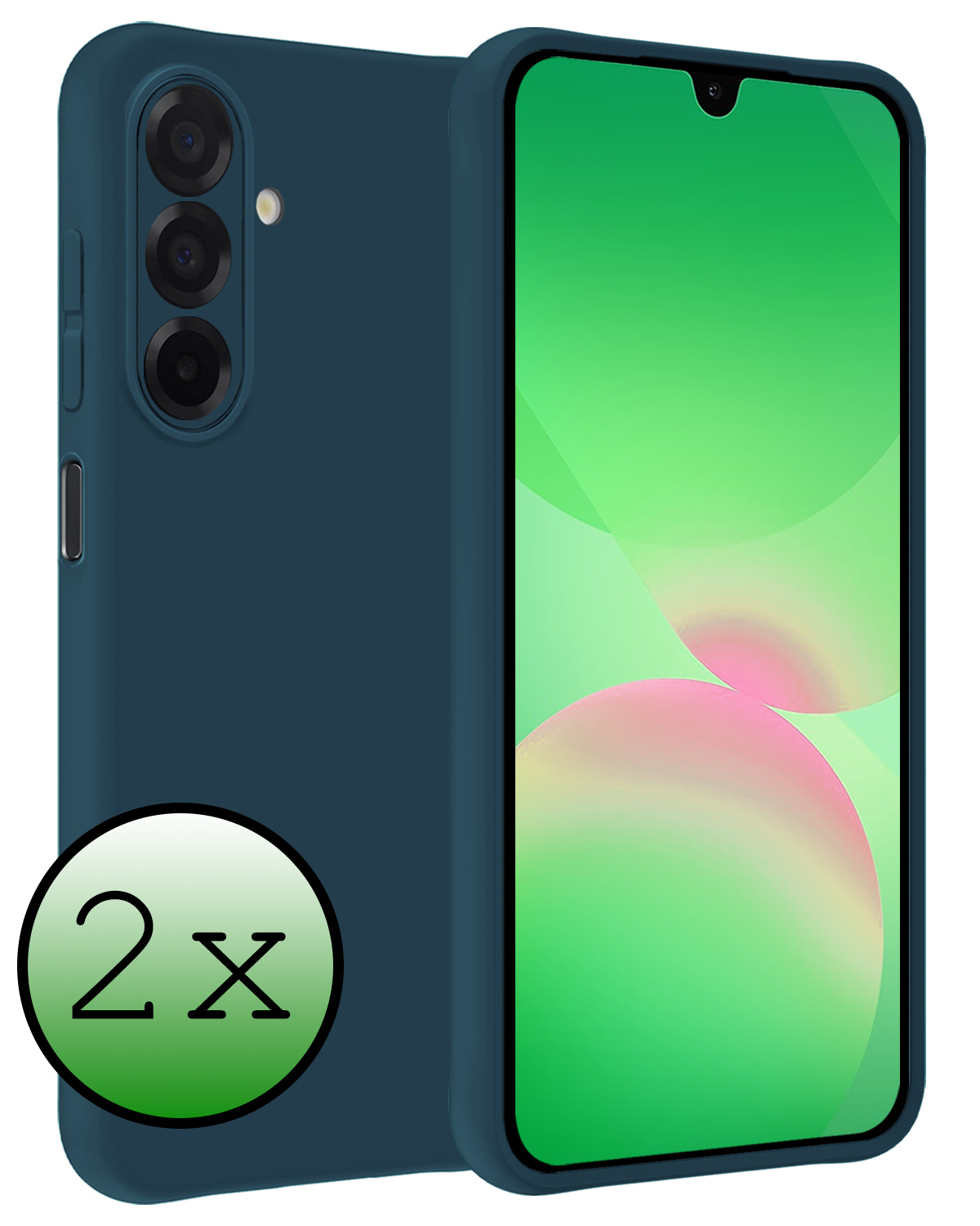 BASEY. BASEY. Samsung Galaxy A26 Hoesje Siliconen - Donkerblauw - 2 PACK