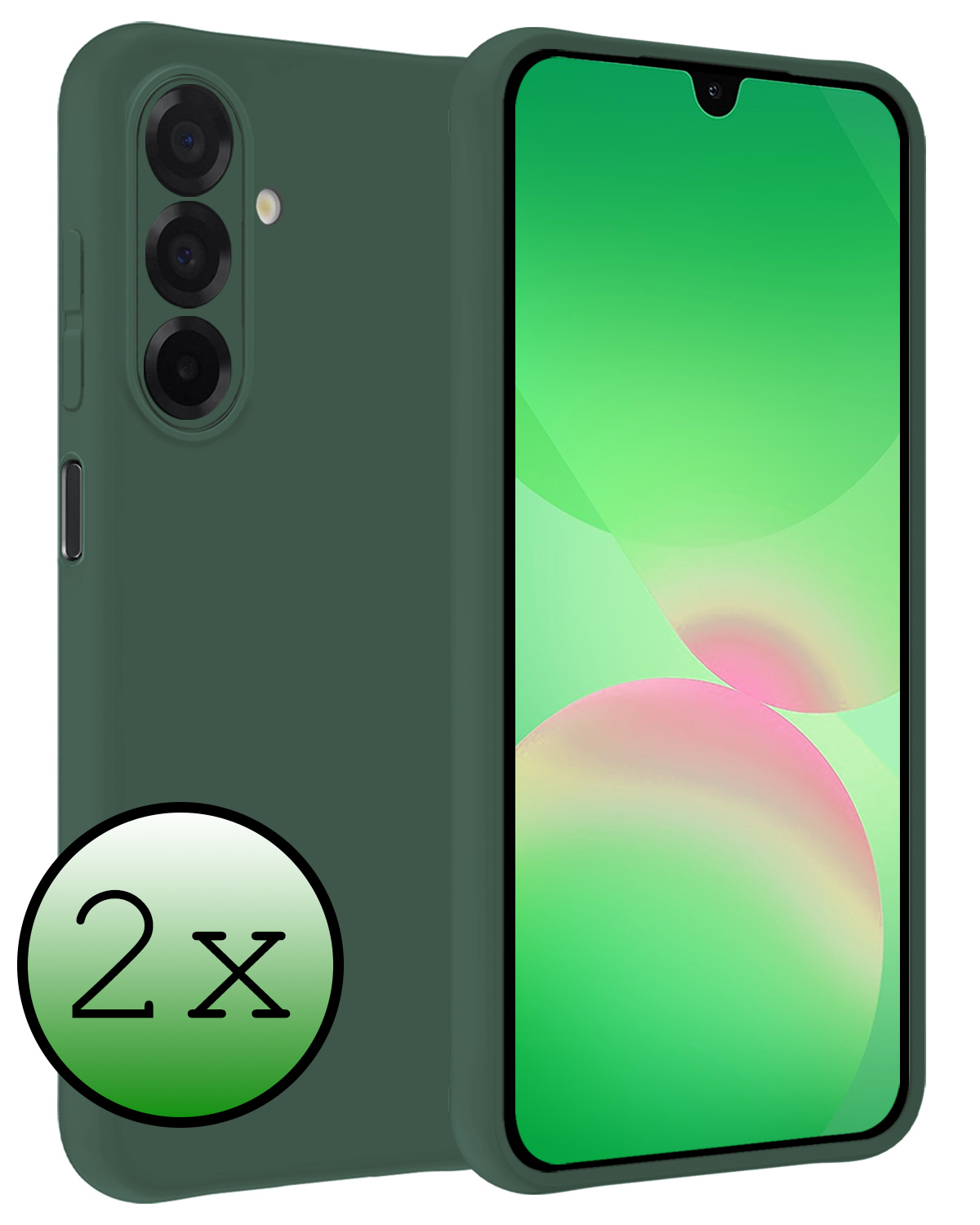 BASEY. BASEY. Samsung Galaxy A26 Hoesje Siliconen - Donkergroen - 2 PACK