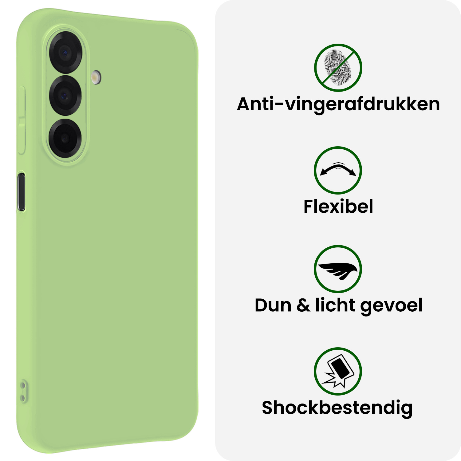 BASEY. BASEY. Samsung Galaxy A26 Hoesje Siliconen - Groen - 2 PACK