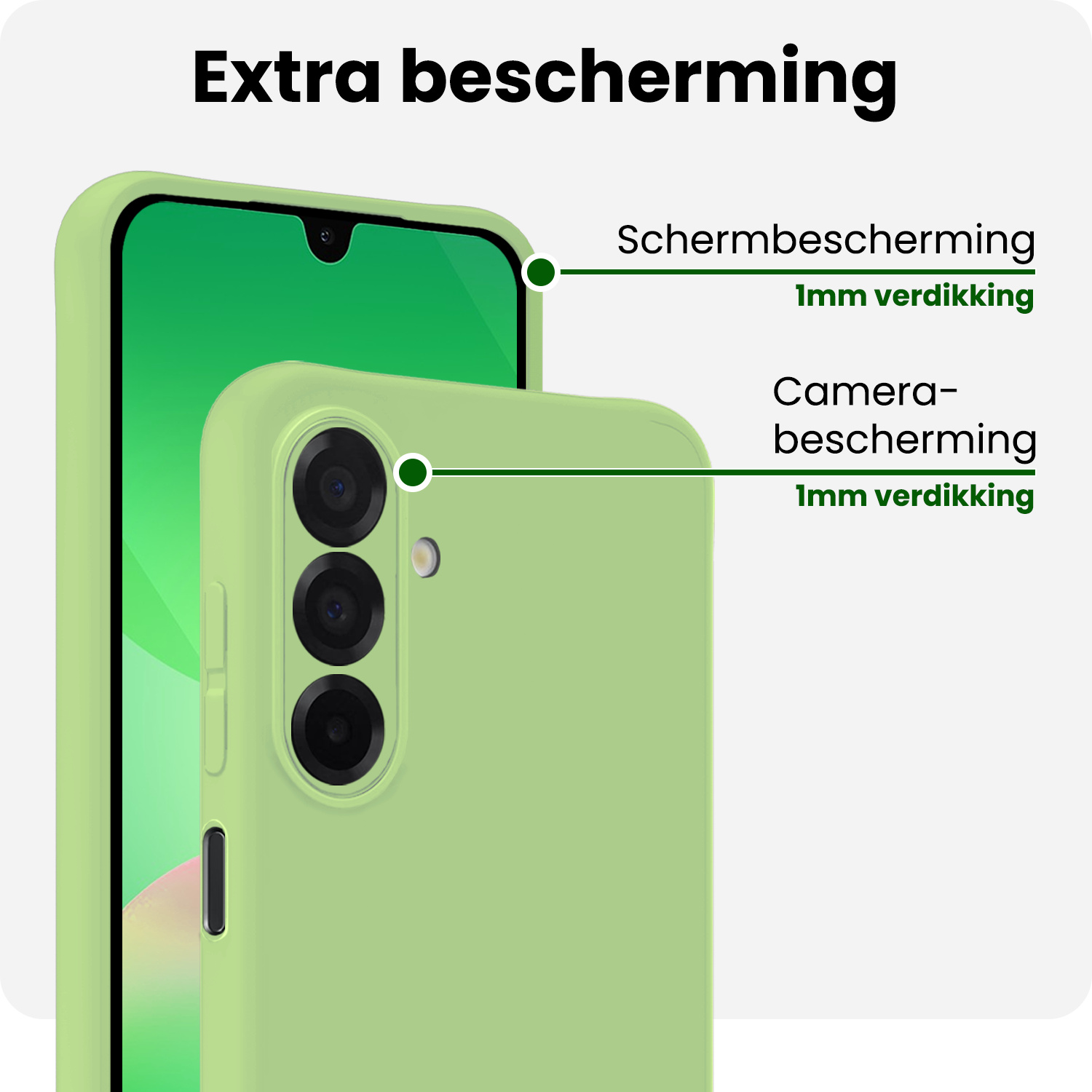 BASEY. BASEY. Samsung Galaxy A26 Hoesje Siliconen - Groen - 2 PACK
