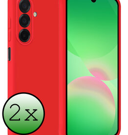 BASEY. BASEY. Samsung Galaxy A26 Hoesje Siliconen - Rood - 2 PACK