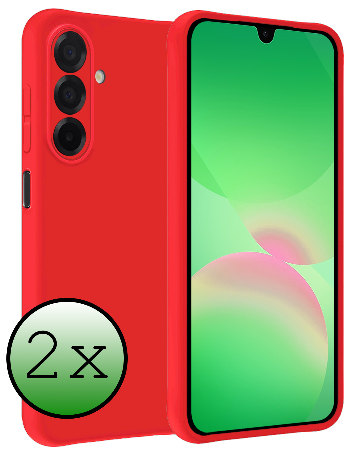BASEY. BASEY. Samsung Galaxy A26 Hoesje Siliconen - Rood - 2 PACK