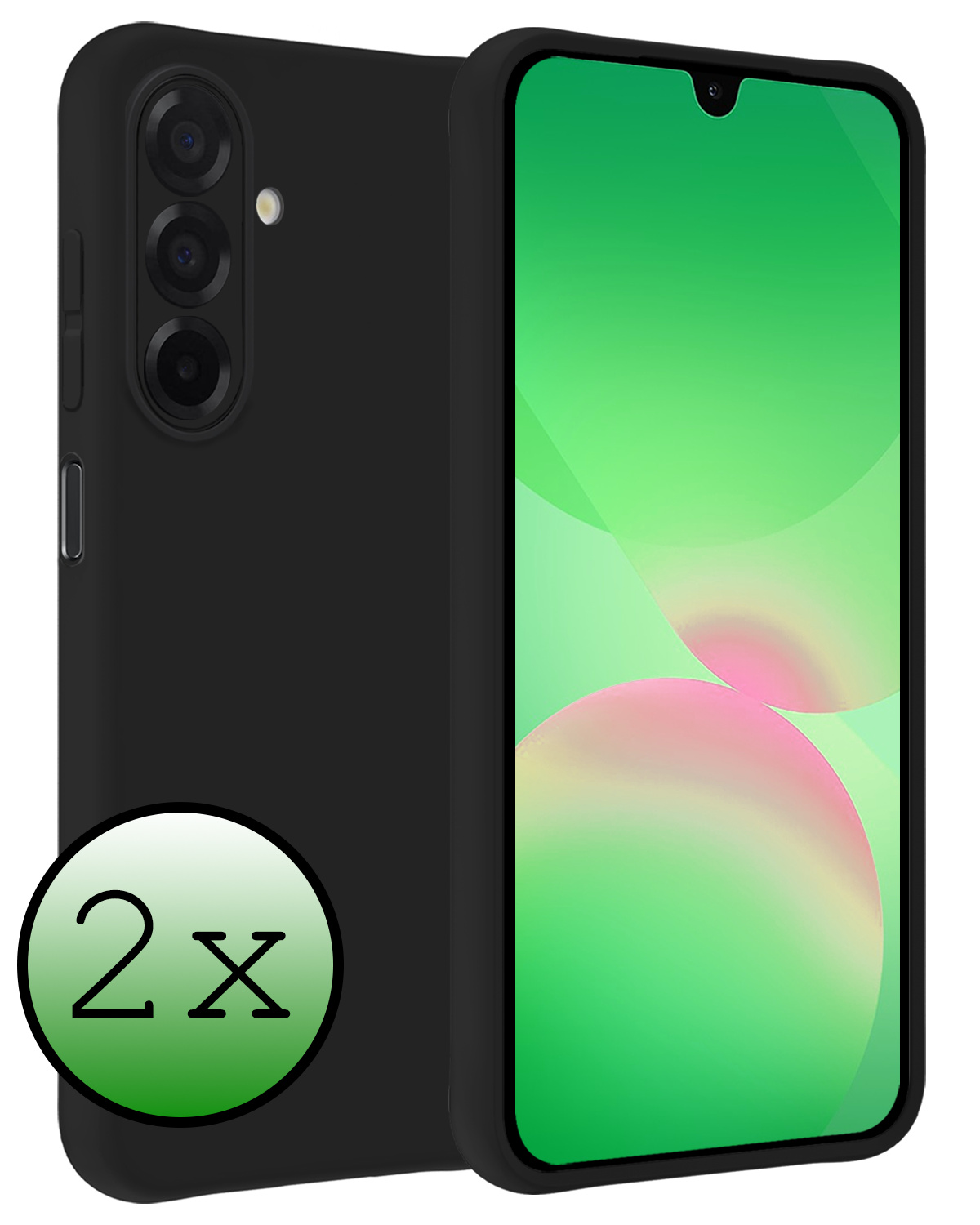 BASEY. BASEY. Samsung Galaxy A26 Hoesje Siliconen - Zwart - 2 PACK