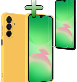BASEY. BASEY. Samsung Galaxy A26 Hoesje Siliconen Met Screenprotector - Geel