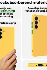 BASEY. BASEY. Samsung Galaxy A26 Hoesje Siliconen Met Screenprotector - Geel