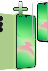 BASEY. BASEY. Samsung Galaxy A26 Hoesje Siliconen Met Screenprotector - Groen