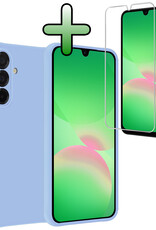 BASEY. BASEY. Samsung Galaxy A26 Hoesje Siliconen Met Screenprotector - Lichtblauw