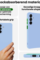BASEY. BASEY. Samsung Galaxy A26 Hoesje Siliconen Met Screenprotector - Lichtblauw